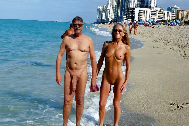 True nudist friends flashing cock with milf.